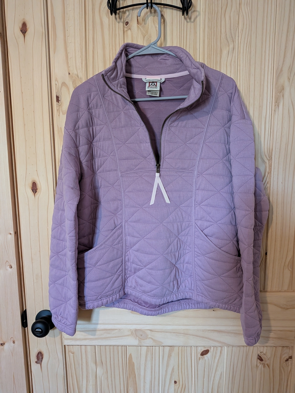 Outdoor Quilted Half-Zip Pullover Jacket - Lavender